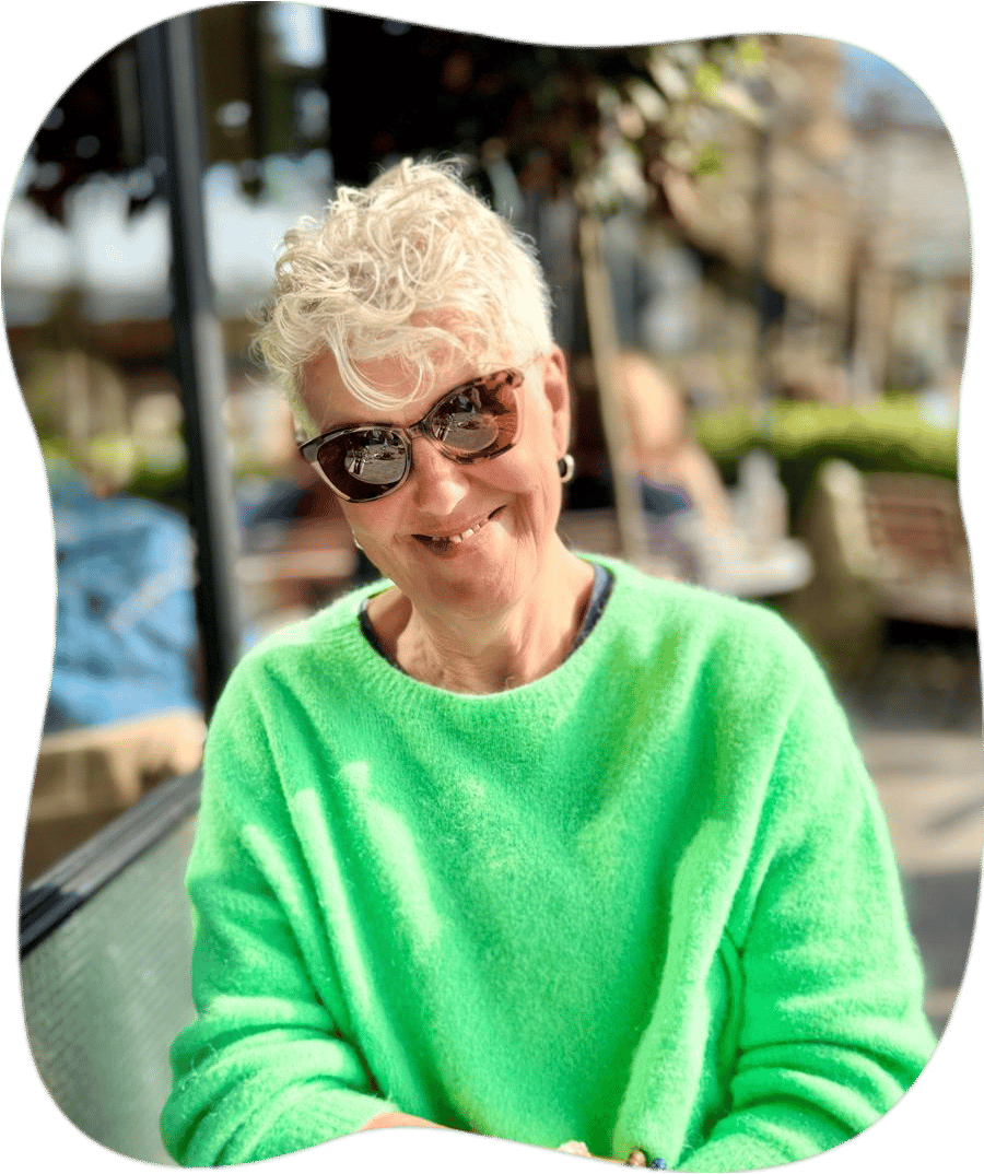 Jane Morgan, founder of Cotswold Coaching, in a Cotswolds garden