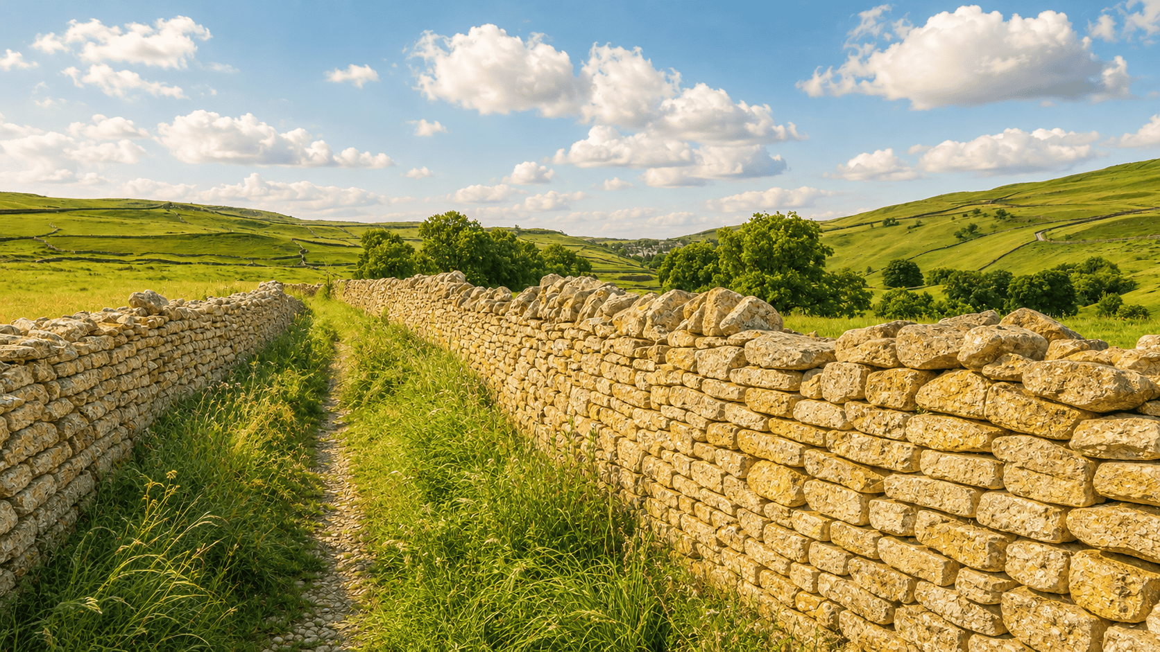 Rolling Cotswolds countryside